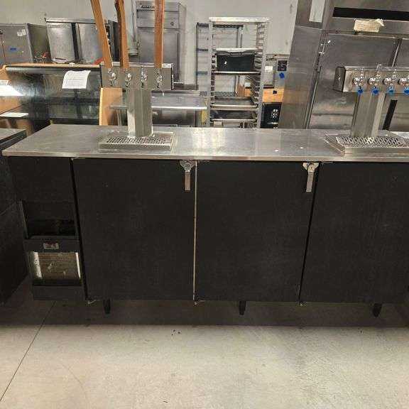 Glas Tender 2 Tower Kegerator with 3 Doors and 8 Spouts - Model # BB84-L1-BS(LLL) - 120 Volts; 1 ...