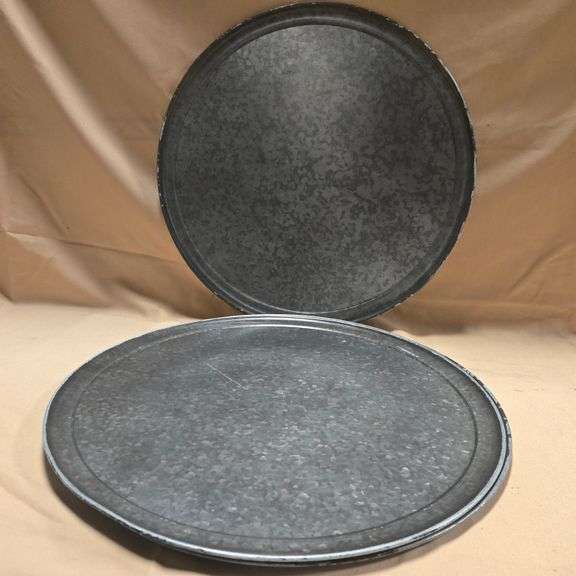 (4) 18" Steel Pizza Pans