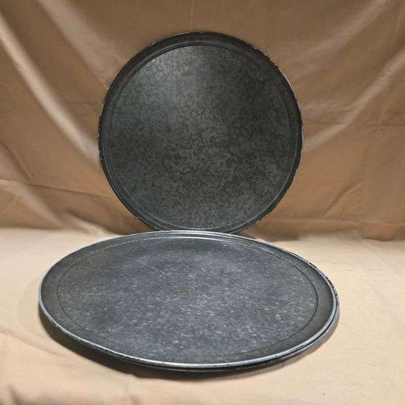 (4) 18" Steel Pizza Pans