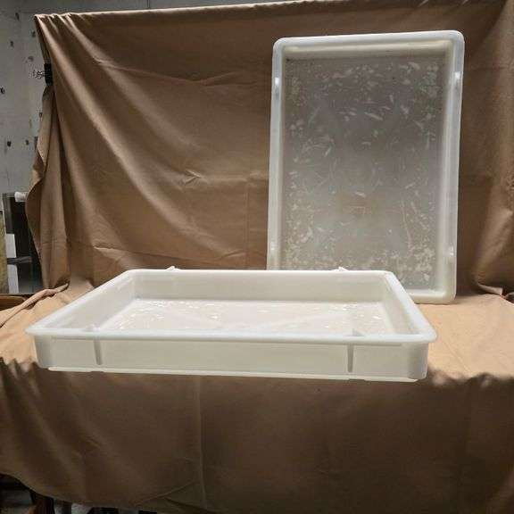 (7) WRH Polycarbonate Dough Boxes - Model # BB1826-2.5b - 18"x 26" x 2.5" - NSF Approved