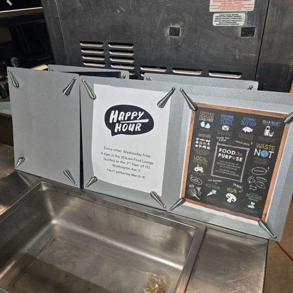 (5) No Clip Information Signs - Fits Standard Printer Paper - 11" x13.5" Display Area