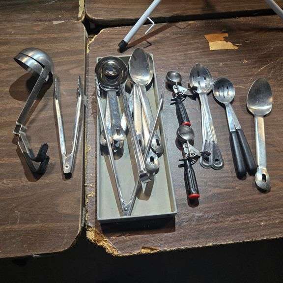 (8) Assorted Vollrath Stainless Steel Serving Spoons, (4) Assorted Serving Spoons, (2) Vollrath 8...