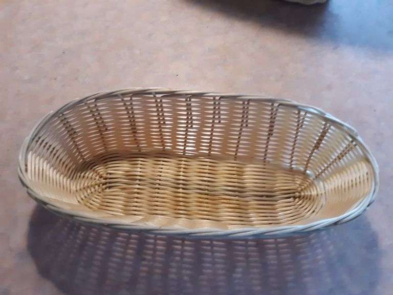 (8) Wicker Bread Baskets - 13" x 5.5" x 3"