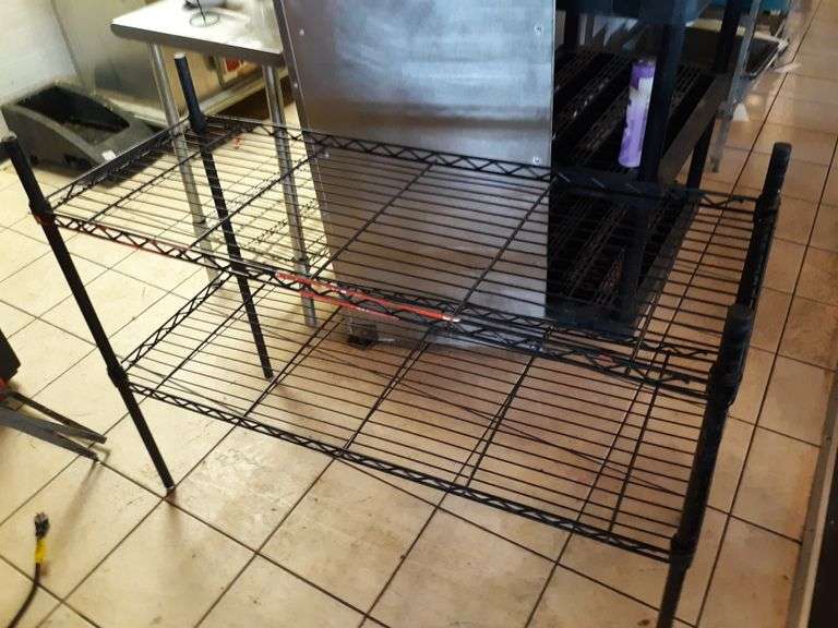 Metro Style 2 Tier Epoxy Coated Shelving Unit - 48" x 18" x 38" - NSF Approved