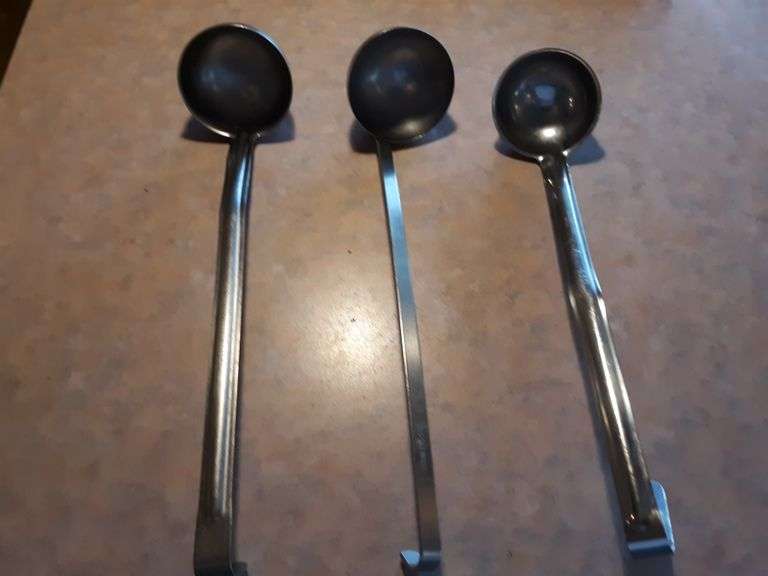(8) Large Assorted Ladles with Vollrath 8oz Ladle