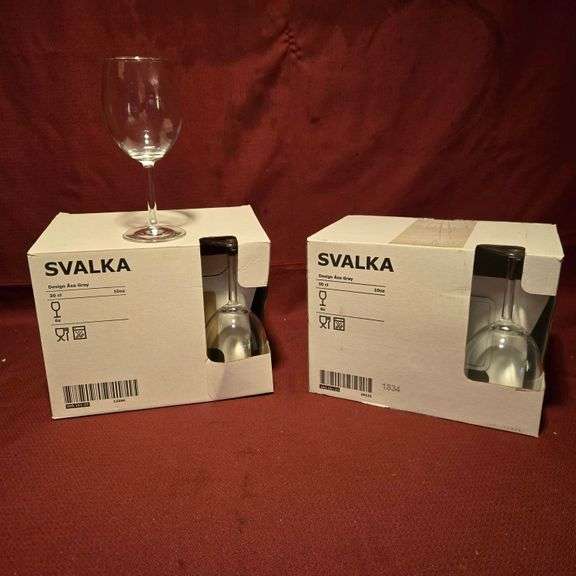 (12) New Ikea Svalka 10oz Wine Glasses