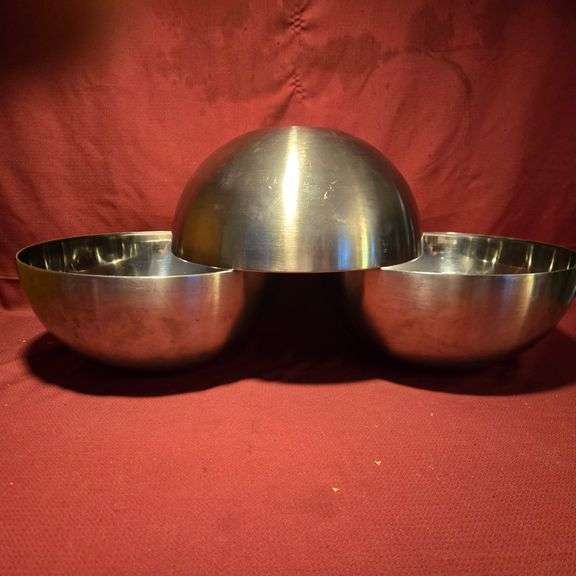 (3) Ikea Stainless Steel Salad Bowls - Model # 197 14