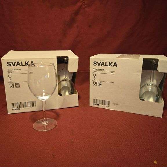 (12) New Ikea Svalka 10oz Wine Glasses