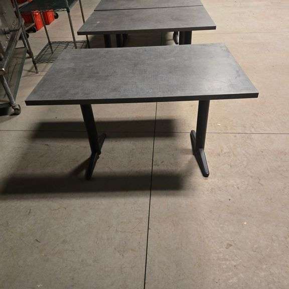 Norook Wood Laminate Table with (2) Cast Iron T Legs - 48" x 32" x 29.5"