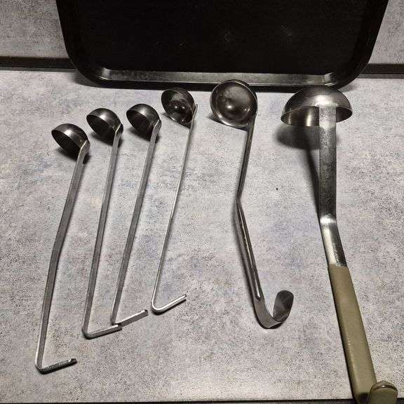 (4) 1oz Stainless Steel Syrup Ladles, (1) Vollrath 4oz Ladle, (1) 2oz ...