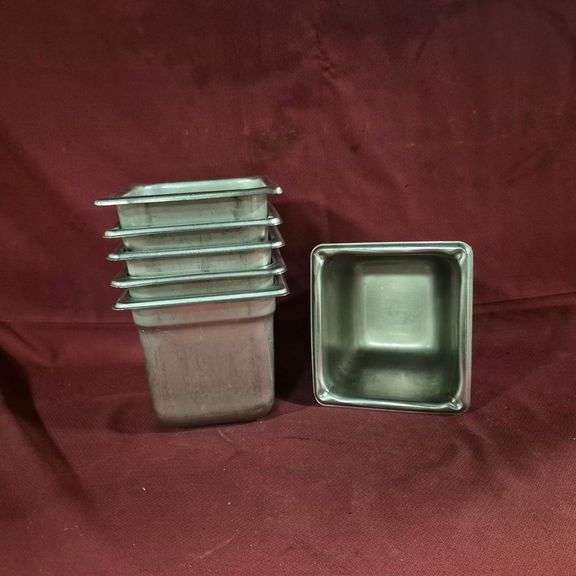 (6) Sixth Size 6" Deep Stainless Steel Hotel Pans