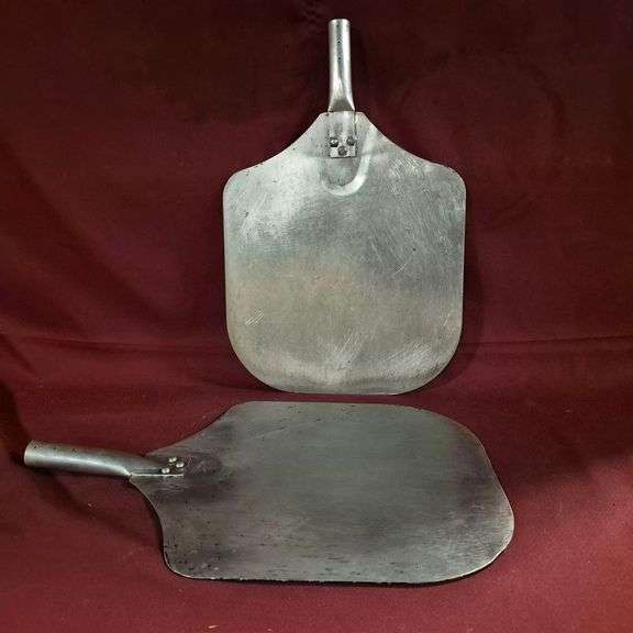 (2) American Metalcraft Stainless Steel 12" x 14" Pizza Peels