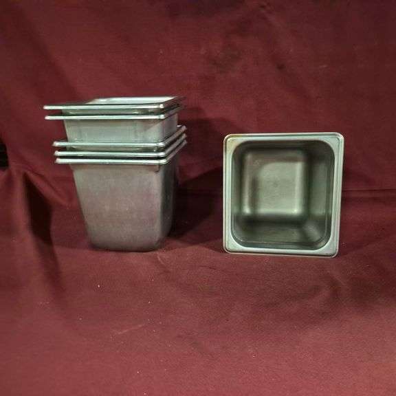 (6) Sixth Size 6" Deep Stainless Steel Hotel Pans