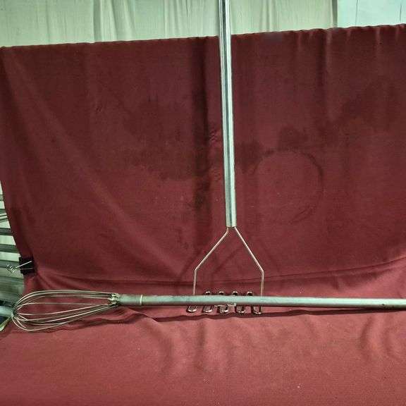 (1) Stainless Steel 40" Whip, (1) Stainless Steel 32" Masher