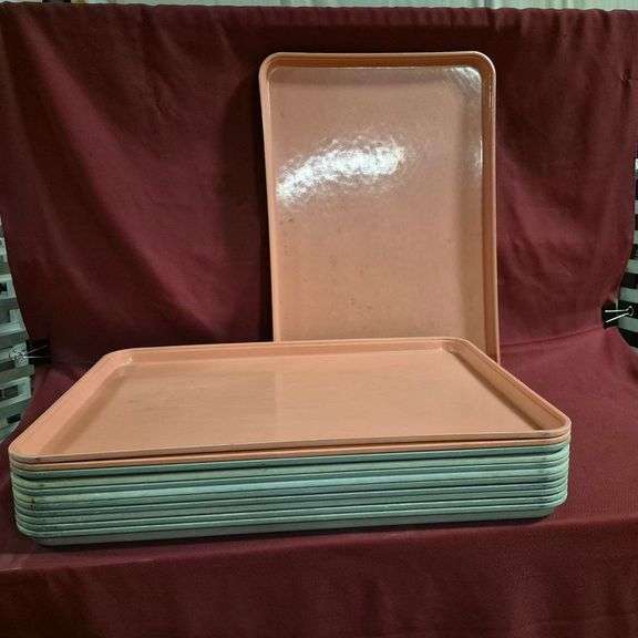 (12) Full Size Polycarbonate Bakery Trays - 18" x 26"