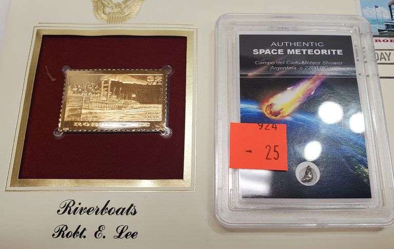 Riverboats Gold Stamp & Authentic Meteorite