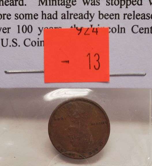 1909 VDB Wheat Penny