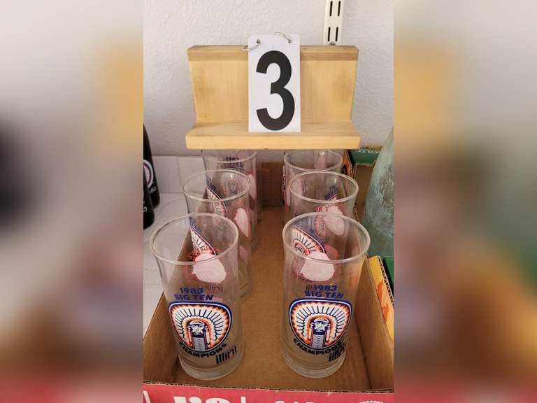 Illini 1983 Big Ten Champs Glasses (8)