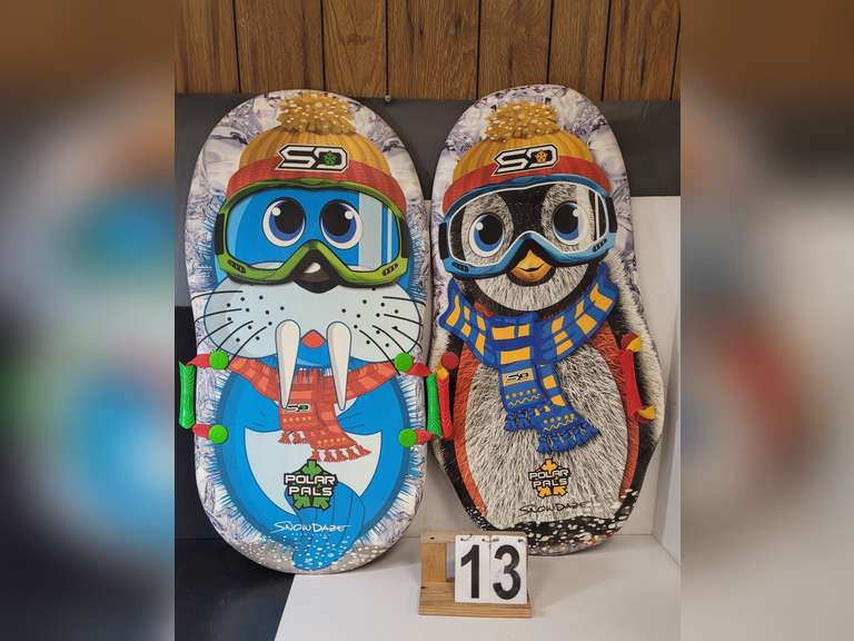 2 Polar Pals Snow Sleds 36" L X 19" W