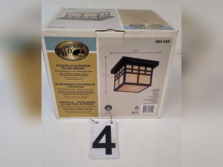 New Coleville Exterior Flush Mount Light 9 1/2" Sq X 7" D