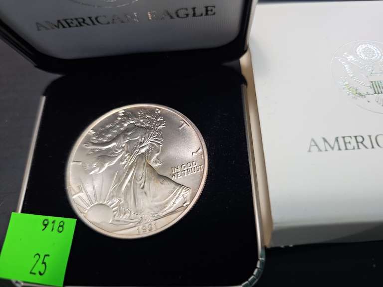 1991 UNC American Eagle In Calse
