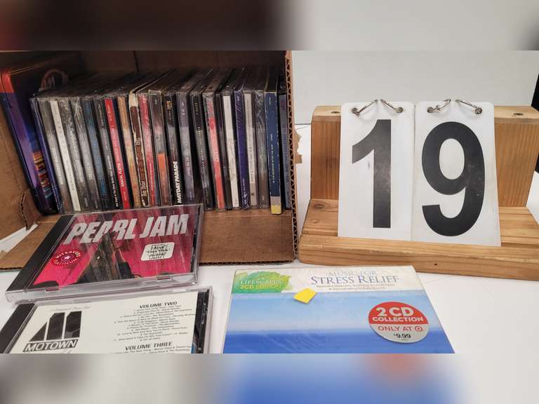 Box of CD's Includes Pearl Jam & Music for Stress Relief