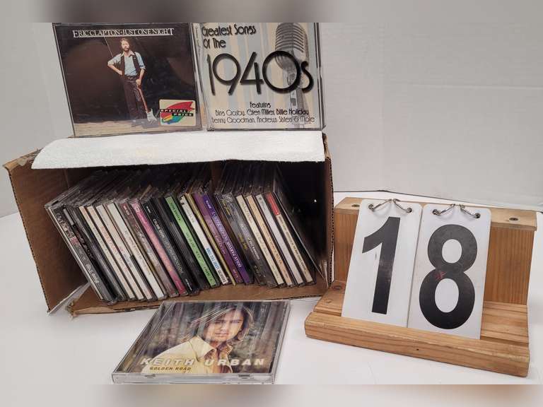 Box of CD's Includes Keith Urban & Greatest Songs of the 1940's