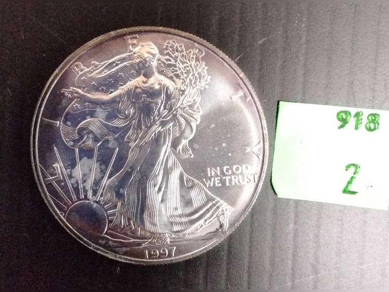 1997 UNC Silver Eagle BU 1oz (has some patina)