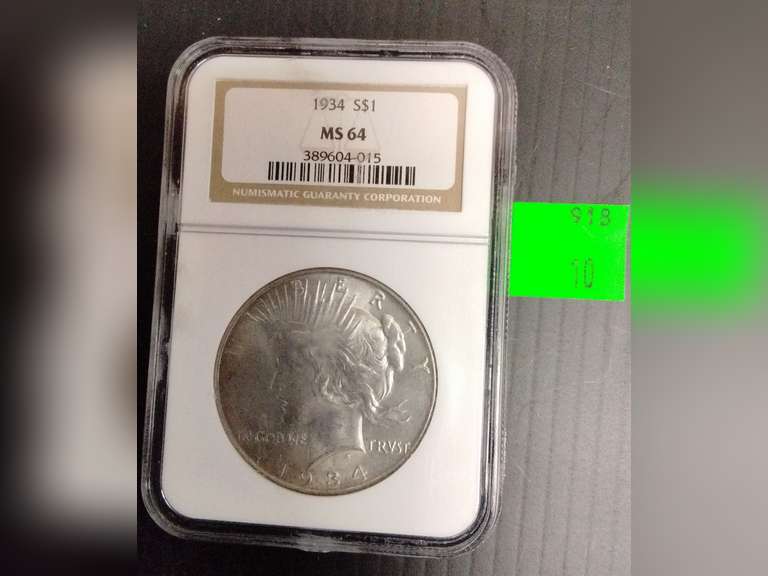 1934 P Peace Dollar MS-64 NGC