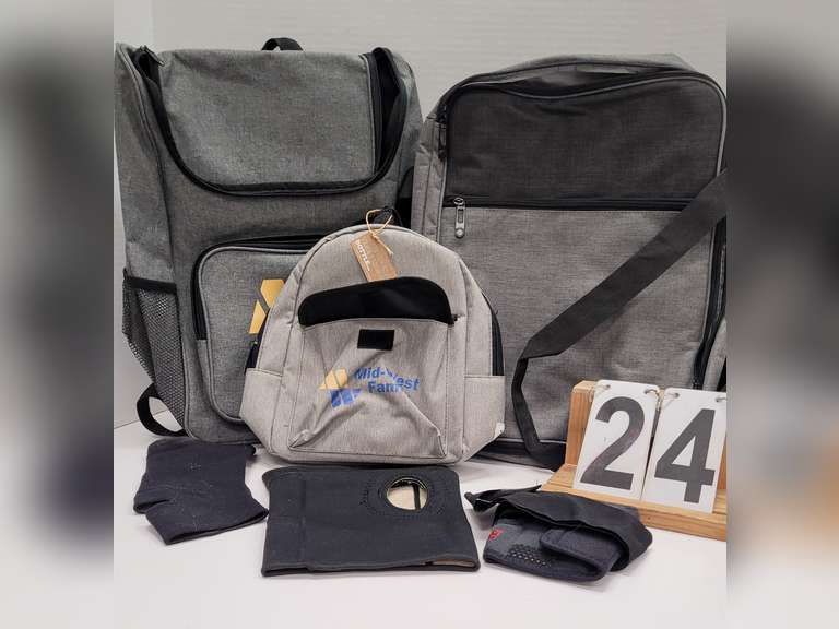 Box w/ New Insulated Casserole Carrier ~ Back Packs & Support Braces