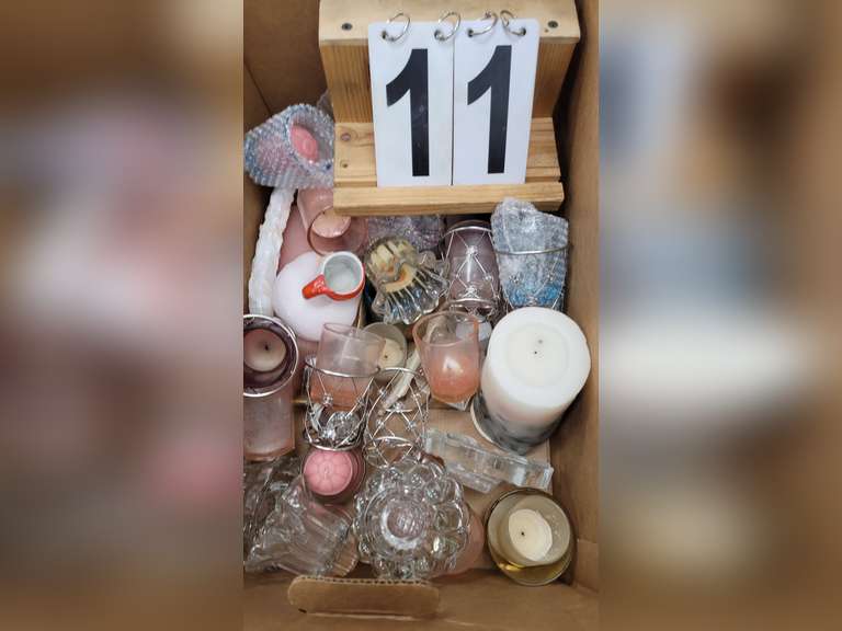 Box of Candle & Candle Holders