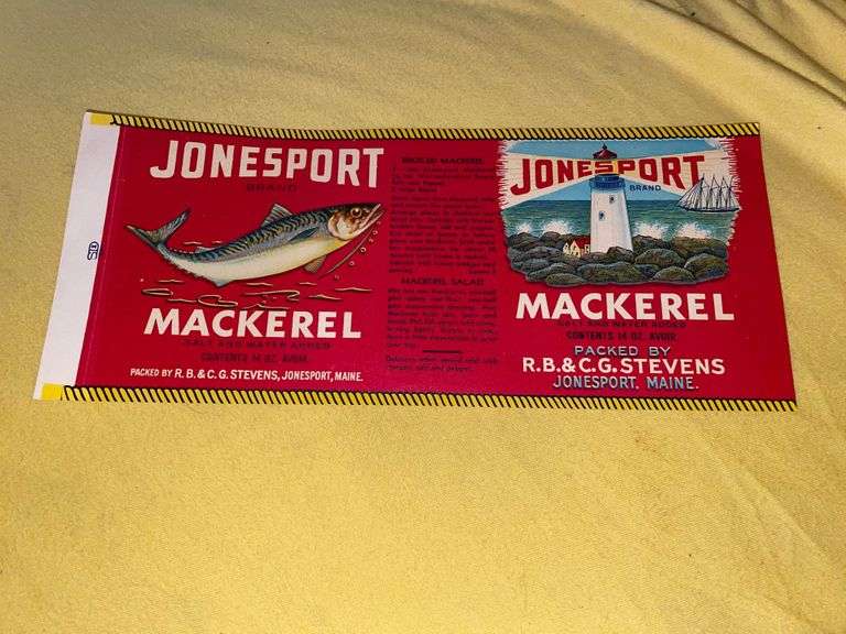 Perfect For Framing Rare Vintage Primitive JONESPORT MACKEREL