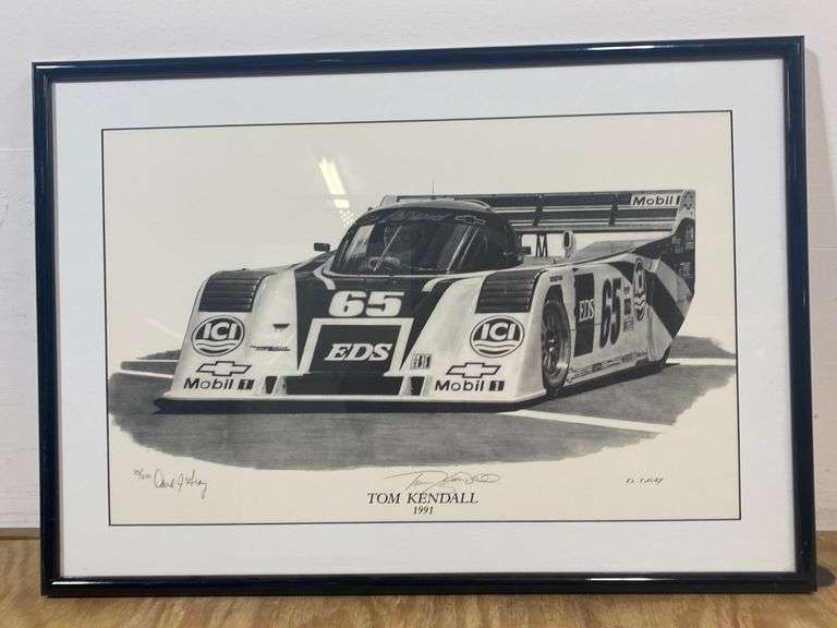 igned print of Tommy Kendall’s #65 race car - Lil Dusty Online Auctions ...