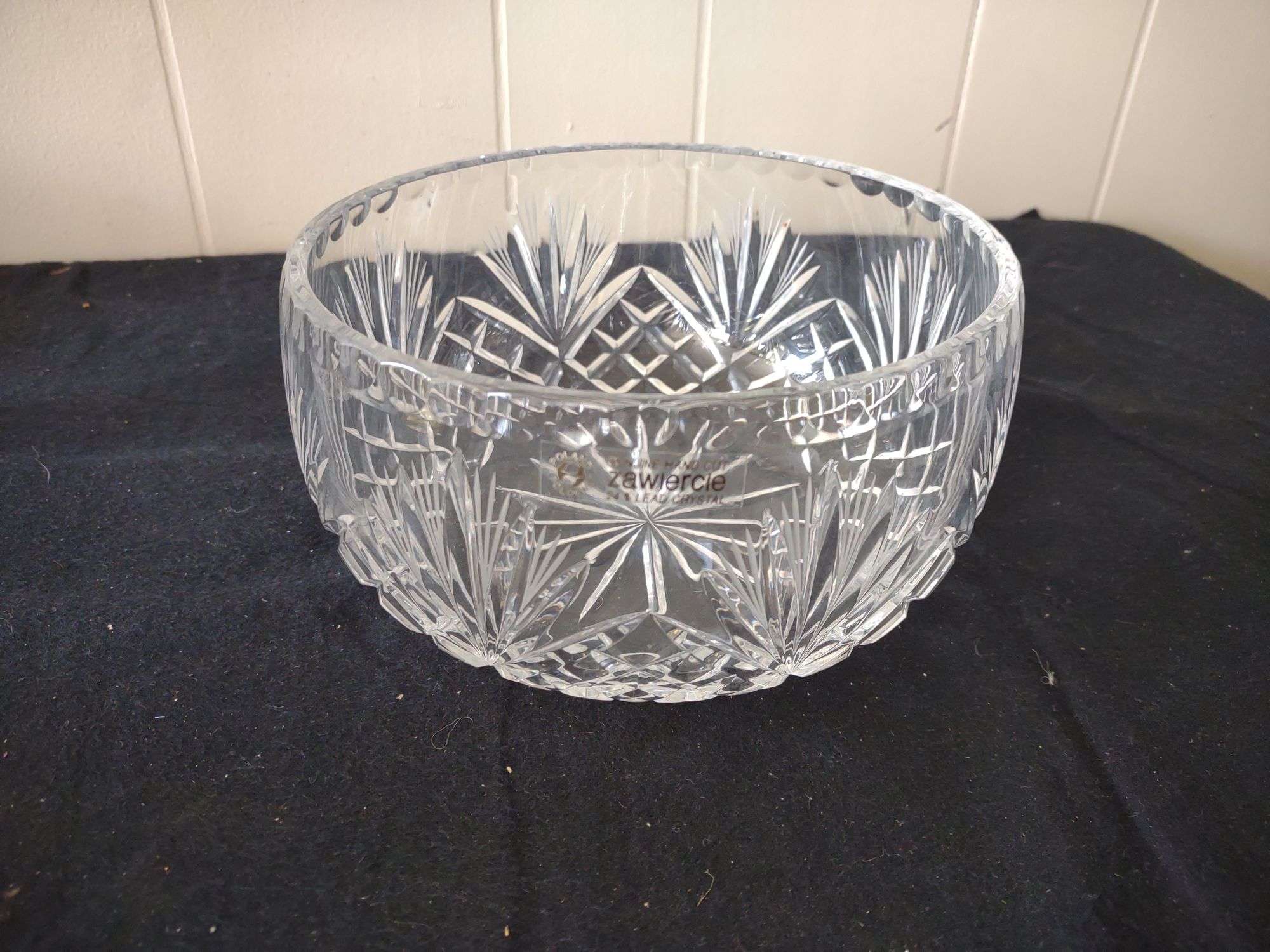 Genuine Hand Cut Zawiercie 24 lead crystal bowl from Poland - Lil