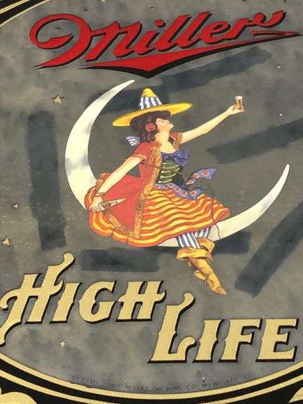 Vintage Miller High Life レトロ広告看板 Vintage Miller High Life レトロ広告看板