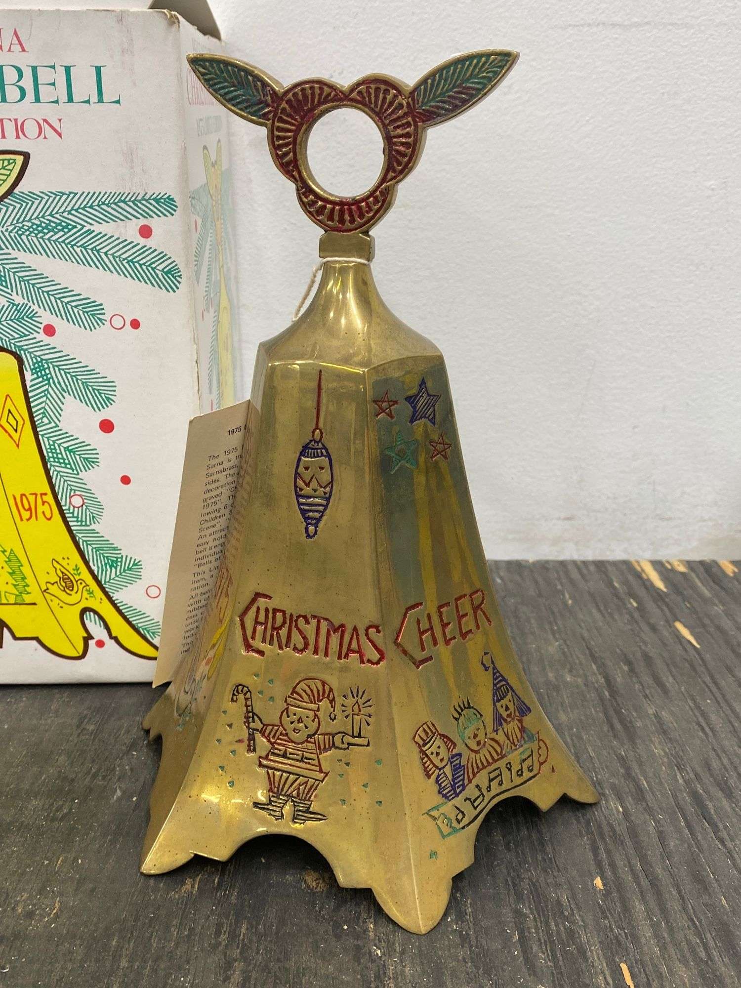 Bells of Sarna Christmas Bell Limited Edition 1975, brass, 9in