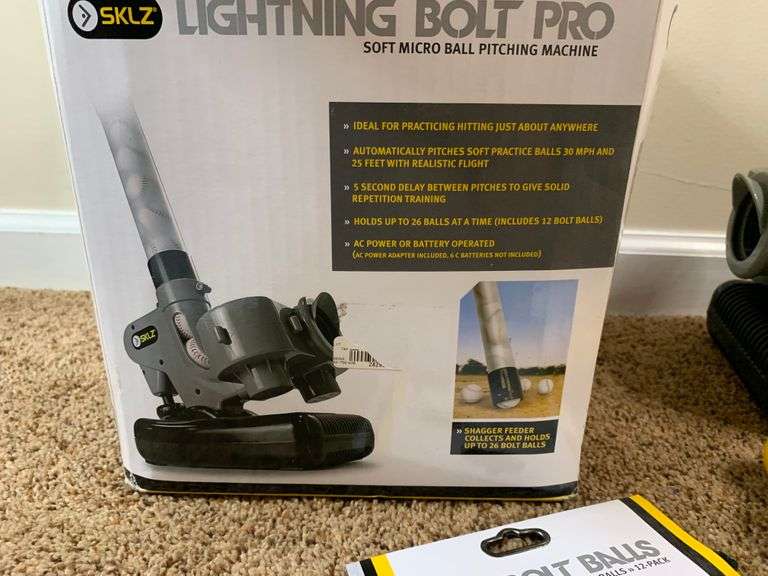 Lanceur automatique SKLZ Lightning Bolt Pro - Noir/Gris