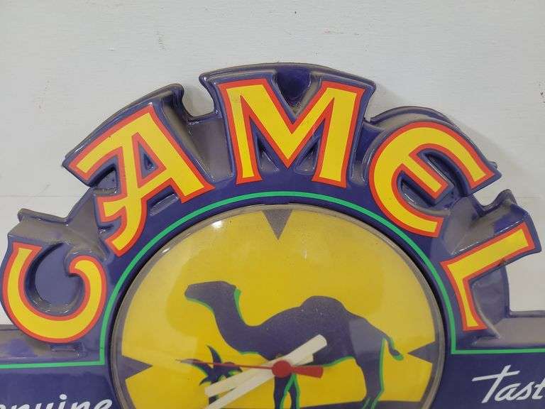 camel cigarette clock Vintage Camel Cigarettes Clock. 2A - Lil Dusty Online Auctions