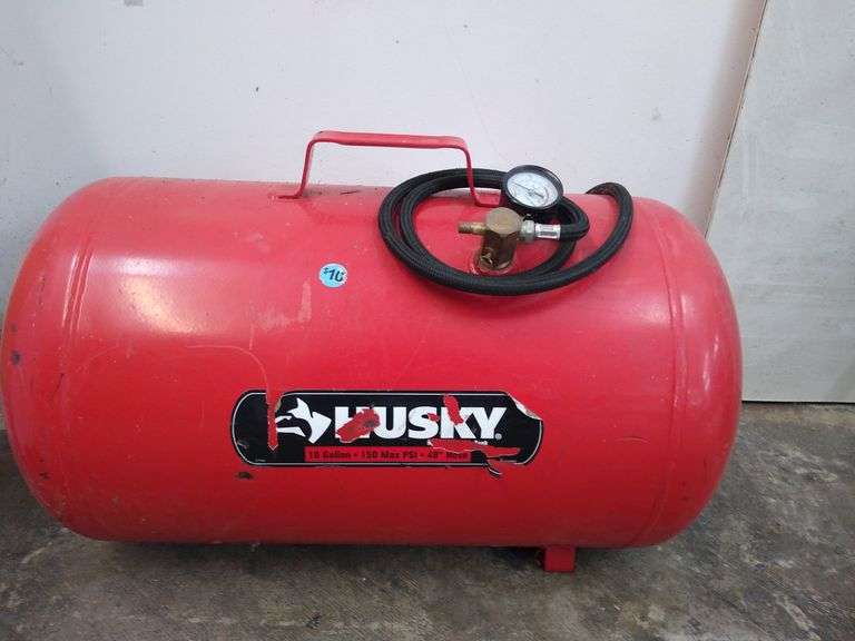 Husky air compressor 10 gallon Lil Dusty Online Auctions All Estate