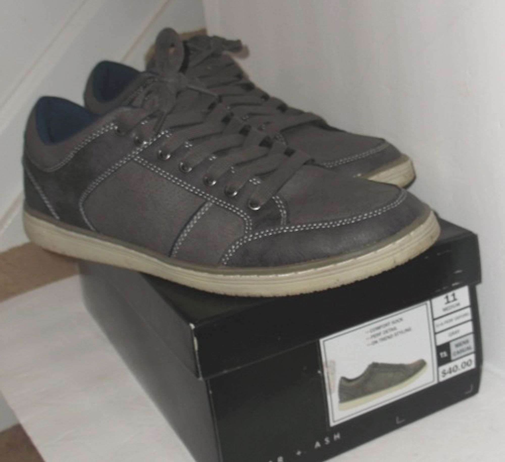 NEW w/ BOX Mens Edgar & Ash Grey Casual Shoes sz 11 - Lil