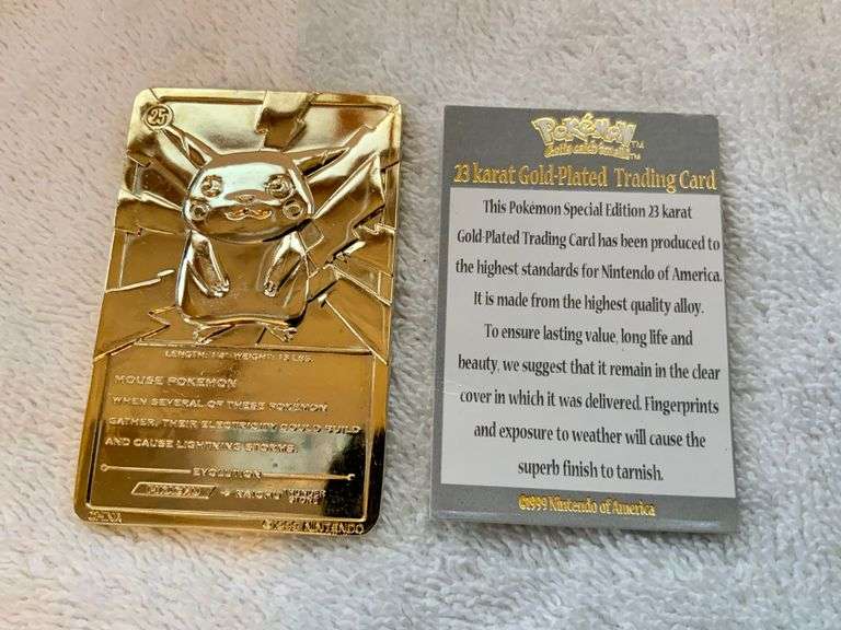 23 karat gold pokemon card value RED Pokemon 