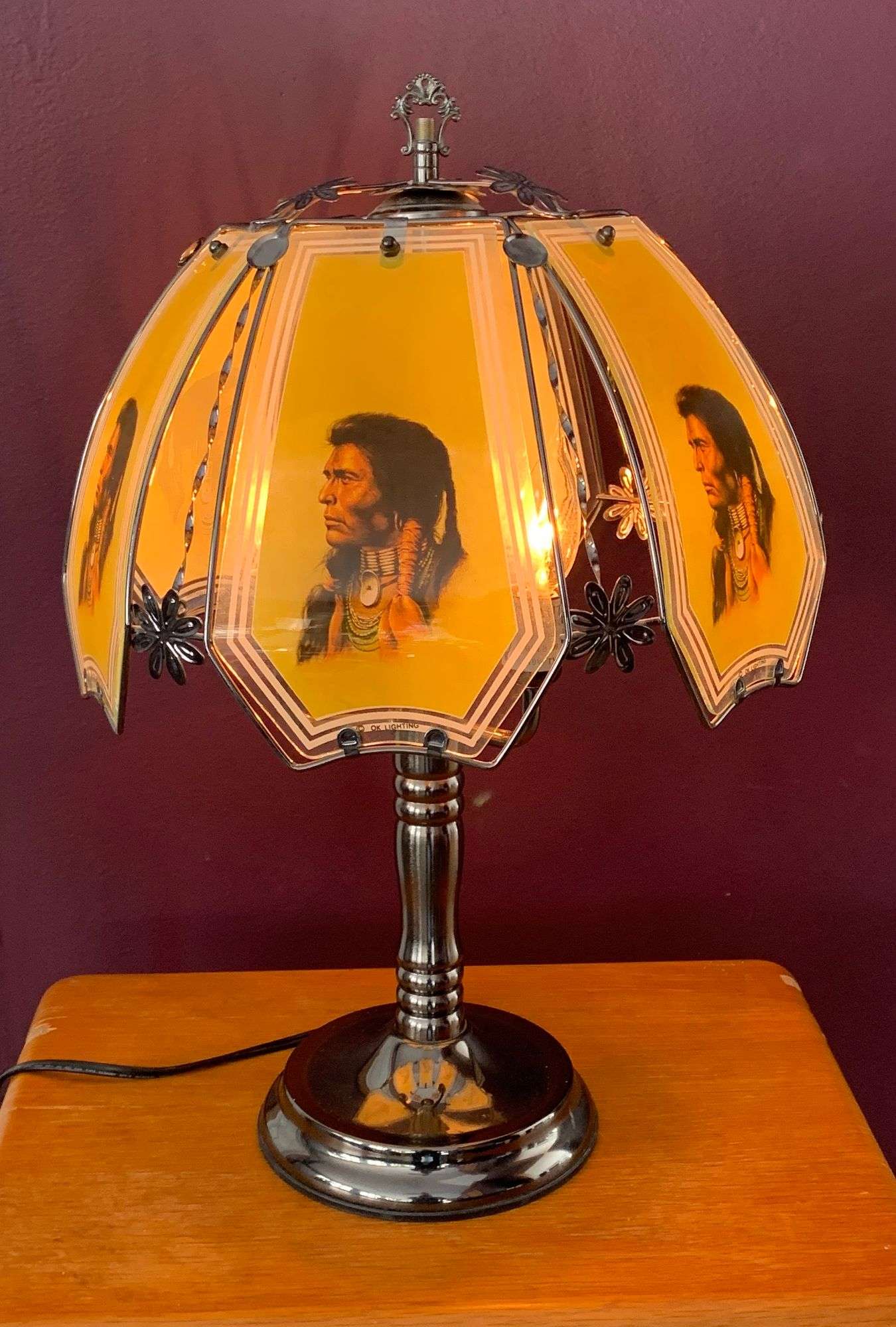 Native American Touch lamp 3 light settings (OK BRAND) - Lil Dusty