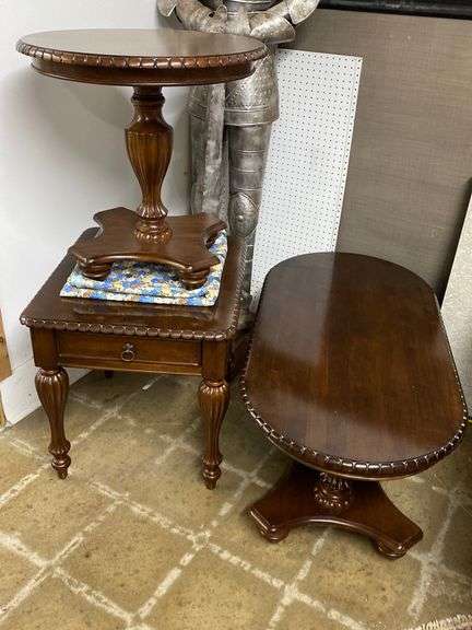 Set of 3 matching tables Laura Ashley Home from Oscar Ray’s of Frankenmuth (BIN $175)