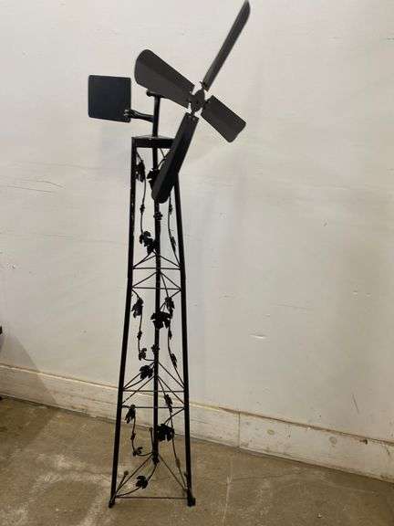 Grape vine windmill, approx 74” tall