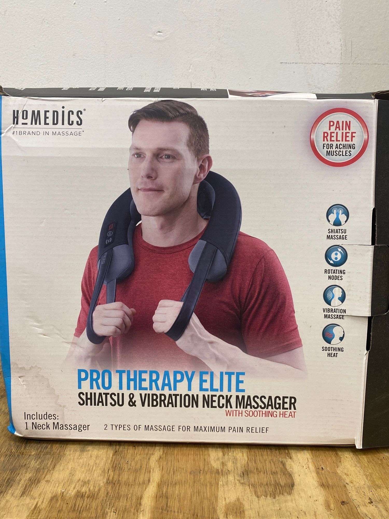 men's vibrating tongue piercing HoMedics 3D Shiatsu Full-Body Massager with Vibration, Heat, and  Deep-Kneading Massage - Release Neck, Back, Shoulder Tension - Lightweight  for Home, Office, Travel - Black main image 0