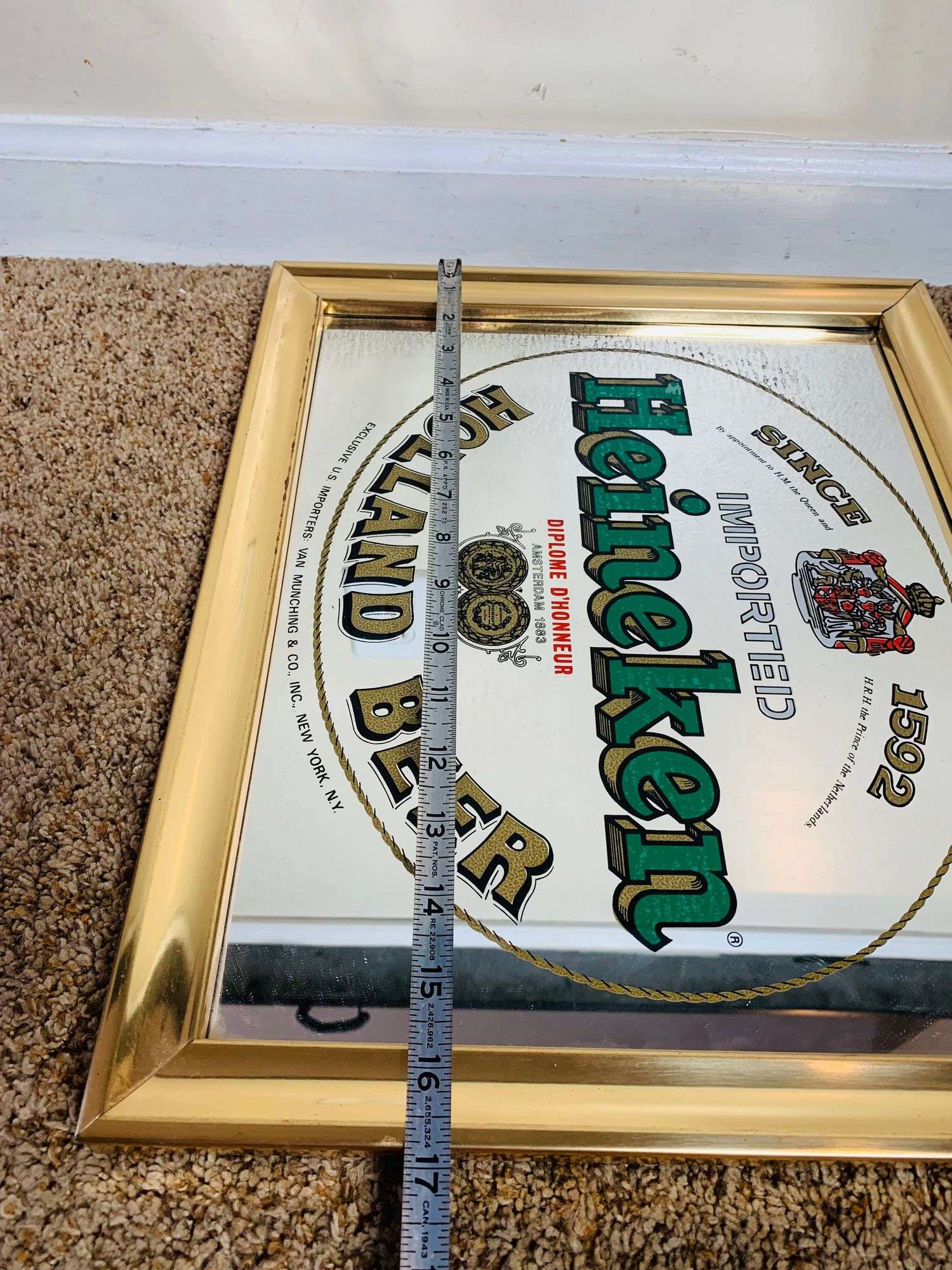 Super Cool vintage Heineken beer mirror, perfect for any man cave