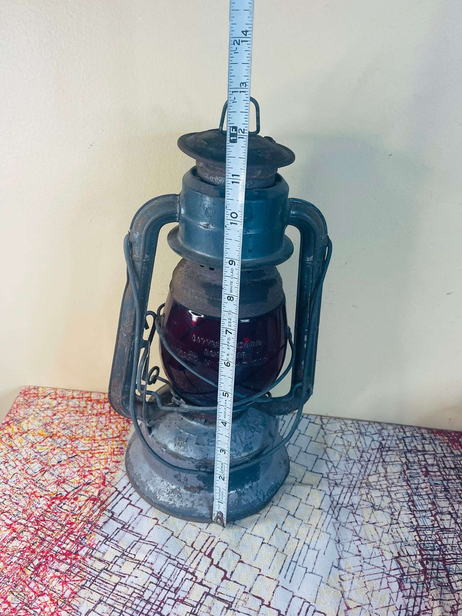 Dietz Little Wizard Lantern Vintage Blast (Large Fount) Red Cold 