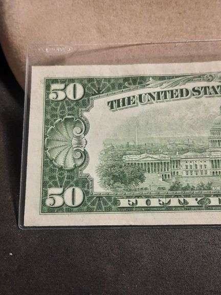 Nice 1950 $50 US Banknote - Lil Dusty Online Auctions - All Estate ...