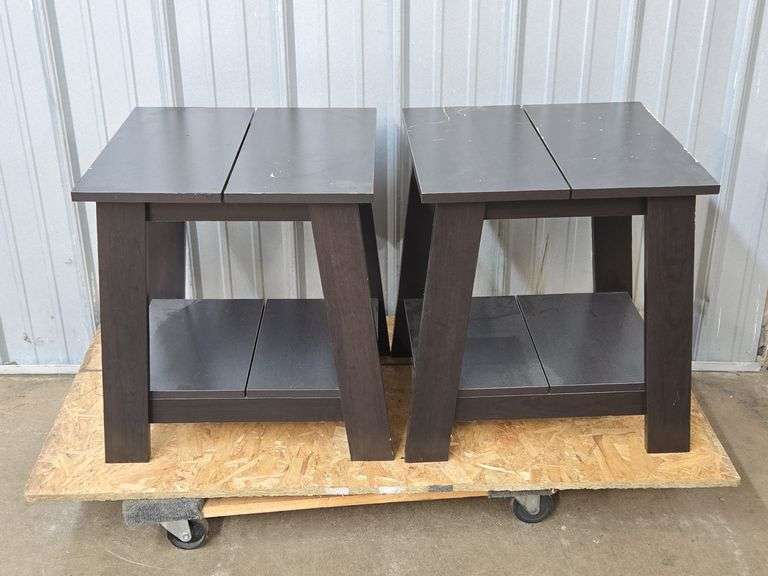 Pair of 2-Tier End Tables