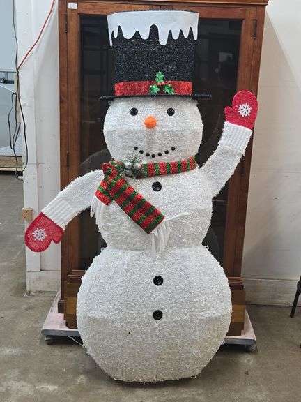 Light Up Snowman Statue